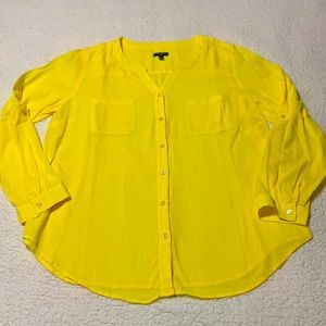 Talbots Petites Women’s Button-Up Yellow Shirt, Like New